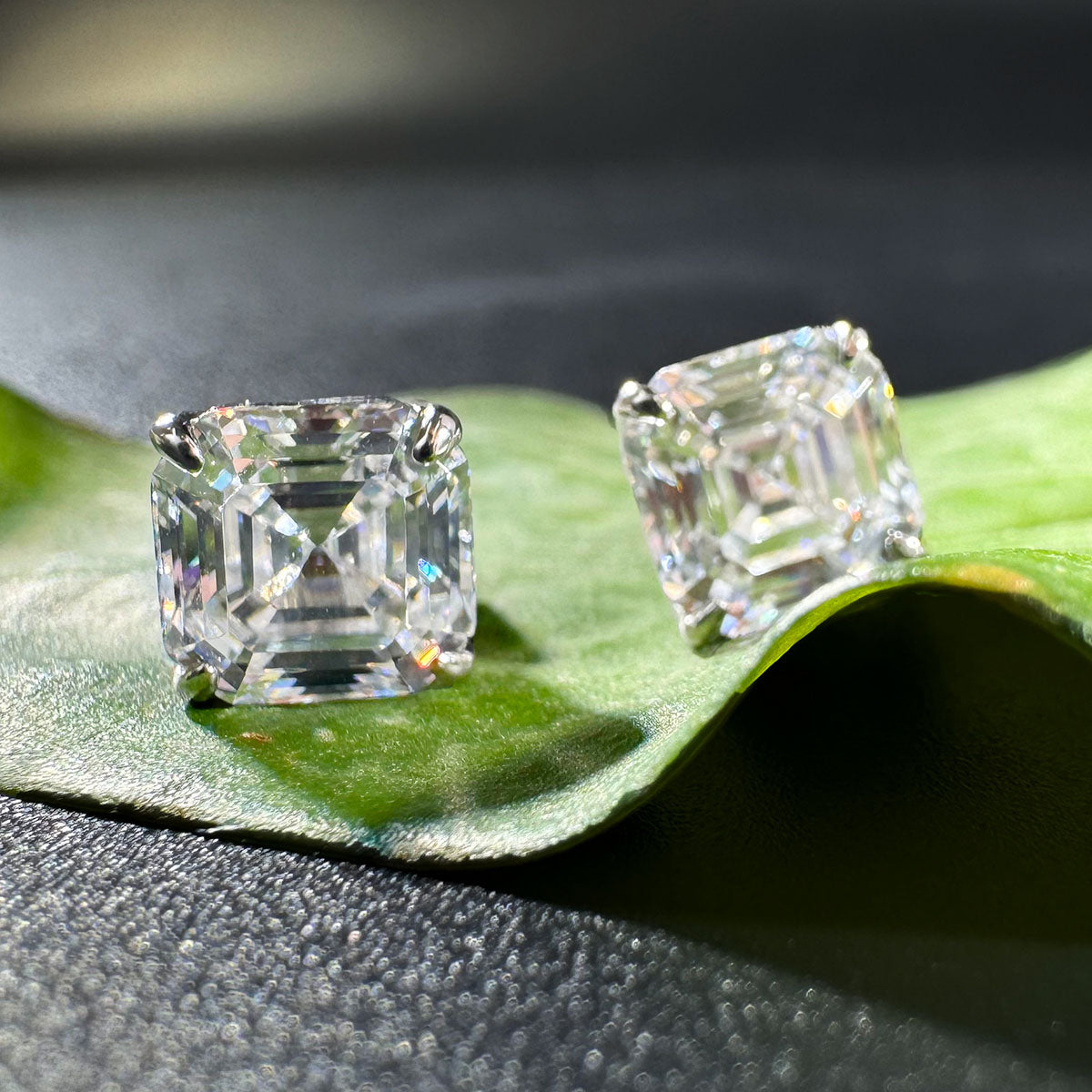 AuraBelle 925 silver square zircon earrings