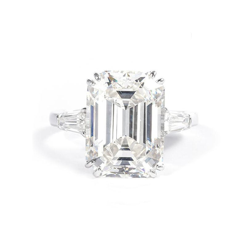 AuraBelle 925 Silver Zircon Large Square Diamond Ring