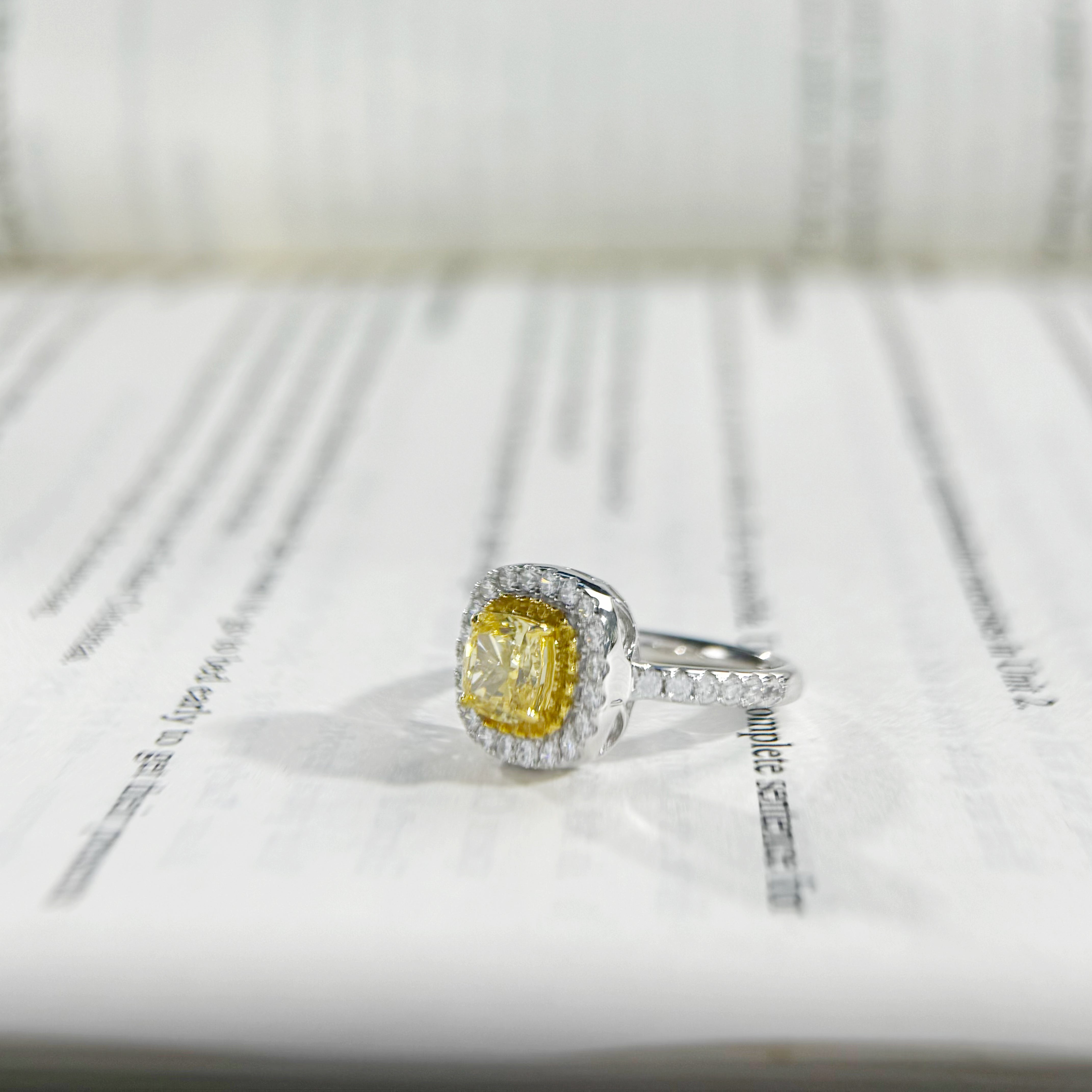 AuraBelle 925 Silver Yellow Small Baguette Gemstone Ring